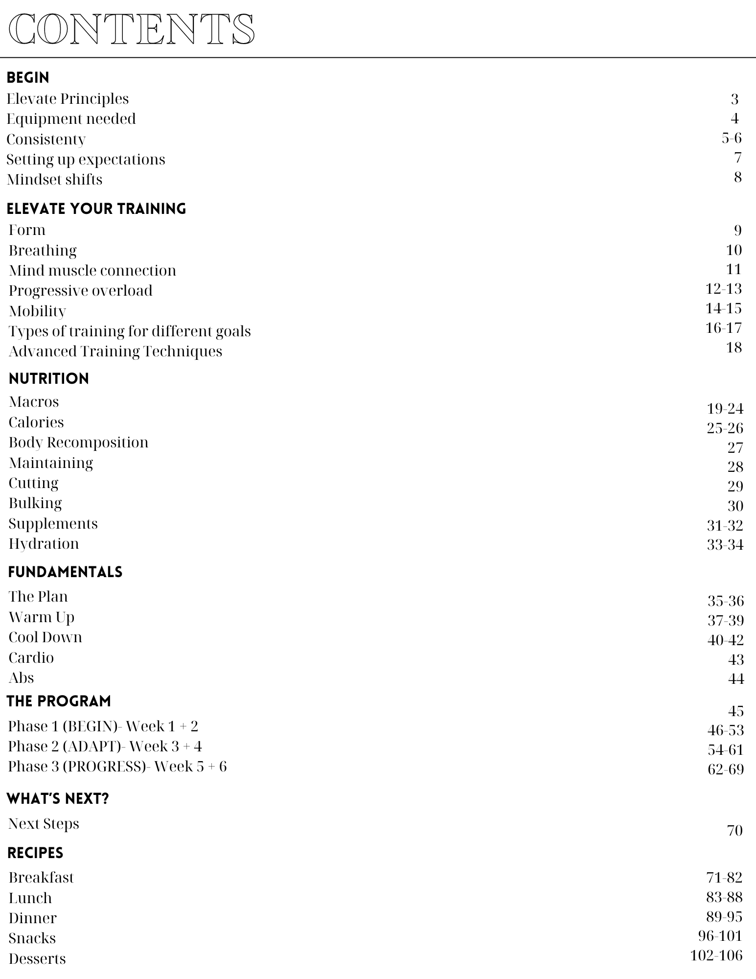 ELEVATE - an advanced workout plan - Image 2