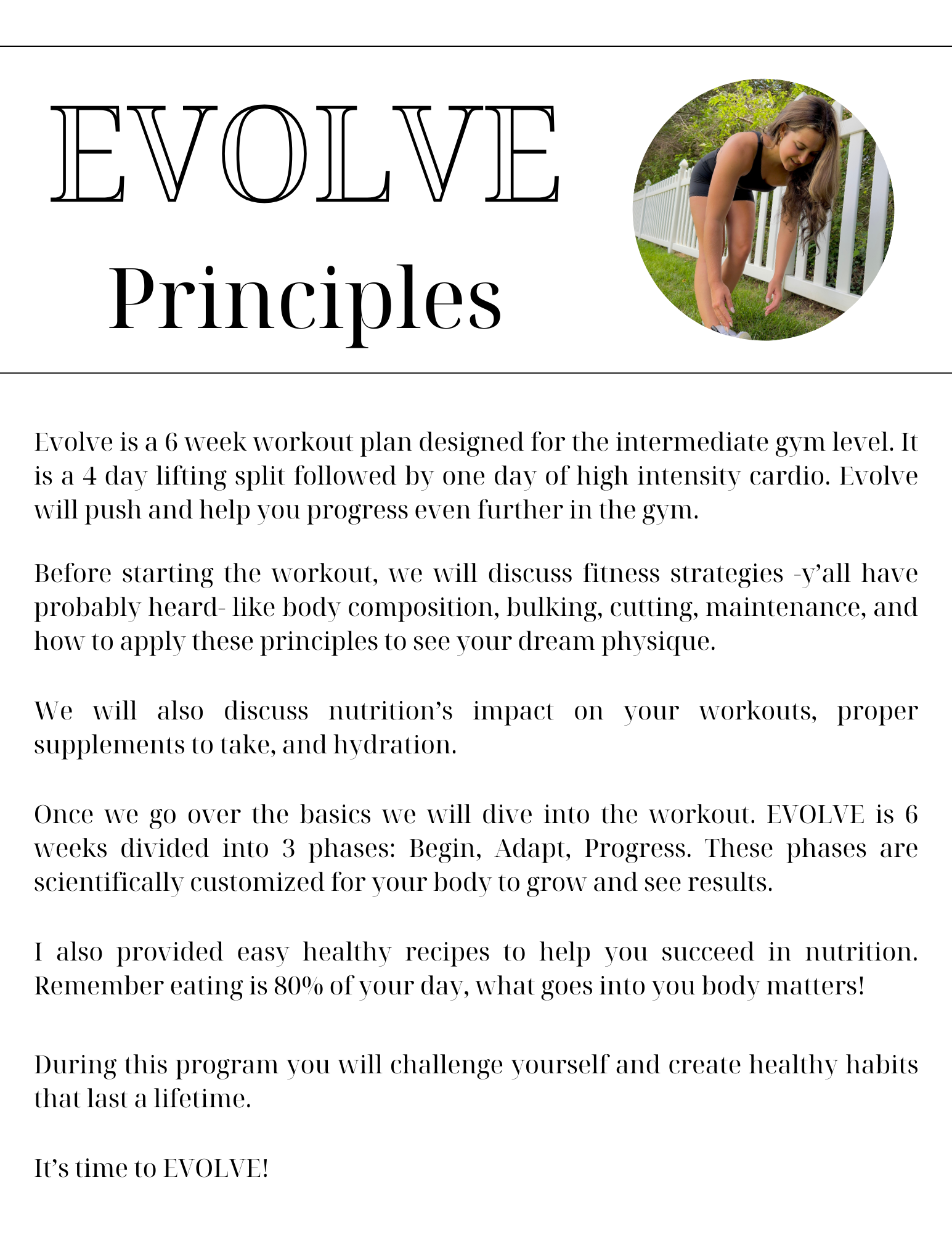 EVOLVE - An Intermediate Workout Plan - Image 3